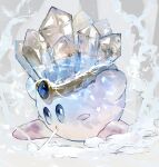  blowing breath crown crystal gem highres ice ice_kirby kirby_(series) no_humans snow sukepmonster 