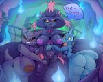  5_fingers abstract_background anthro areola big_breasts big_butt blue_body bottomless breasts brown_areola brown_nipples butt clothed clothing corset female fingers generation_1_pokemon generation_3_pokemon generation_4_pokemon gengar group hat headgear headwear hi_res iguanasarecool legwear lingerie mismagius nintendo nipples open_mouth pokemon pokemon_(species) pubes purple_areola purple_body purple_nipples shuppet slightly_chubby spirit stockings thick_thighs tongue topwear trio video_games wide_hips 
