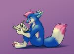  anthro back_tuft blue_body blue_eyes blue_fur canid chest_tuft closed_smile drawing ears_back fur glistening glistening_eyes hair leg_markings licking licking_lips licking_own_lips male mammal markings mouth_closed mylafox nude pawpads pink_body pink_fur pink_hair pink_nose pink_pawpads pink_tongue pivoted_ears self_lick short_hair shoulder_tuft side_view sitting socks_(marking) solo text tongue tongue_out tuft url white_body white_fur 