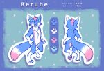  anthro berube blep blue_body blue_eyes blue_fur blue_inner_ear_fluff canid canine cheek_tuft closed_smile color_swatch dipstick_tail elbow_tuft facial_tuft featureless_crotch fox front_view fur glistening glistening_eyes hair inner_ear_fluff male mammal markings model_sheet mouth_closed mylafox nude pawpads pink_body pink_fur pink_hair pink_pawpads rear_view short_hair shoulder_tuft simple_background solo tail_markings text tongue tongue_out tuft url white_body white_fur 