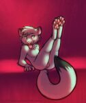  2019 anthro balls black_body black_fur blep blue_eyes dated dipstick_tail full-length_portrait fur genitals glistening glistening_eyes hair hi_res leaning leaning_back legs_up looking_aside male markings mylafox nude pawpads perineum pink_nose pink_pawpads pink_tongue portrait reclining short_hair signature simple_background solo species_request tail_markings text three-quarter_view tongue tongue_out url white_balls white_body white_fur white_hair white_perineum 