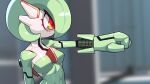  16:9 2022 black_body breasts drunk_oak female fist gardevoir generation_3_pokemon green_body green_hair hair hi_res humanoid iris machine multicolored_body nintendo pokemon pokemon_(species) pupils red_body robot side_view solo video_games white_body widescreen 