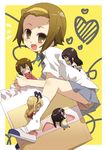  =_= akiyama_mio animal_ears blonde_hair blush_stickers brown_eyes brown_hair bunny_ears cake chibi closed_eyes eating food fruit hair_ornament hairband hairclip hirasawa_yui in_food k-on! kneehighs kotobuki_tsumugi minigirl multiple_girls nakano_azusa panties pantyshot school_uniform shimo shoe_dangle shoes short_hair skirt socks strawberry tainaka_ritsu underwear uwabaki 