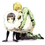  all_fours animal_costume axis_powers_hetalia bad_id bad_pixiv_id bored doggystyle hiroaki_(angie) japan_(hetalia) male_focus multiple_boys sex sheep_costume simple_background united_kingdom_(hetalia) wool yaoi 