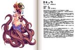  ass character_profile kenkou_cross monster_girl monster_girl_encyclopedia octopus official_art scylla scylla_(monster_girl_encyclopedia) solo tentacles translation_request 