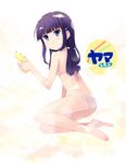  barefoot bikini blue_eyes dishwashing_soap purple_hair shin_(new) short_hair solo swimsuit working!! yamada_aoi 