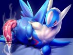  animal_genitalia bamia censored cum cum_on_penis feral genital_slit latios legendary_pok&eacute;mon male nintendo penis pok&eacute;mon pok&eacute;mon_(species) red_eyes slit solo steam tapering_penis video_games 