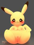  :3 absurd_res anus blush blush_lines female feral generation_1_pokemon genitals hi_res looking_at_viewer mangopeiiii nintendo pikachu pokemon pokemon_(species) presenting presenting_anus presenting_pussy pussy simple_background smile smiling_at_viewer solo video_games 