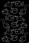  ? artist_name black_background cat halfdemonlinkx highres light_bulb mewo no_humans omori paw_print sleeping zzz 
