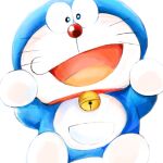  2022 anthro bell blue_body blue_fur collar domestic_cat doraemon doraemon_(character) felid feline felis front_view fur looking_at_viewer machine male mammal mt_tg open_mouth pouch_(anatomy) red_nose robot shaded sitting solo tongue whiskers white_body white_fur 