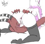  69_position anthro anus big_butt blitzo_(helluva_boss) breasts butt claws cunnilingus demon demon_humanoid duo faceless_character faceless_female female genitals hair helluva_boss hi_res horn humanoid humanoid_on_anthro imp interspecies male male/female multicolored_hair nibirux nipples nude open_mouth open_smile oral pink_hair pussy red_body sex simple_background smile succubus teeth text thick_thighs tongue tongue_out two_tone_hair vaginal verosika_mayday_(helluva_boss) white_hair 