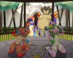  absurd_res anthro bdsm bondage bound buizel chain chain_leash chained chastity_cage chastity_device collar deerling dgemporium generation_4_pokemon generation_5_pokemon group harem harem_boy harem_jewelry harem_outfit hi_res jewelry keldeo leash legendary_pokemon male male/male master_slave nintendo overweight overweight_male pokemon pokemon_(species) slave teenager terrakion video_games young 