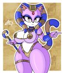  absurd_res anthro big_breasts blaze_the_cat breasts clothing domestic_cat eyelashes felid feline felis female hi_res holding_object holding_staff mammal panties pasties renegade-157 sega solo sonic_the_hedgehog_(series) staff thick_thighs underwear 