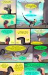  absurd_res comic dinosaur dragon dragonscape drekir dromaeosaurid duo female feral flute hi_res hiker_(thepatchedragon) male musical_instrument post-apocalyptic reptile rick_(thepatchedragon) scalie text thepatchedragon theropod tribal tribal_clothing water waterfall wind_instrument woodwind_instrument 