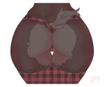  anthro black_body black_fur bloody_juice bovid butt camel_toe caprine clothing female fur goat legwear mammal panties simple_background solo thigh_highs underwear white_background ych_result 