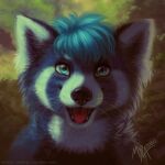  1:1 2020 ailurid ambiguous_gender anthro artist_name black_nose blue_eyes blue_hair bust_portrait dated detailed front_view fur glistening glistening_eyes grey_body grey_fur hair hi_res mammal multicolored_body multicolored_fur mylafox nude open_mouth open_smile portrait red_panda red_tongue short_hair signature simple_background smile solo text tongue two_tone_body two_tone_fur url whiskers white_body white_fur 