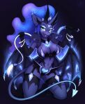  anthro argigen breasts demon dota equid equine female friendship_is_magic glowing hasbro hi_res horse mammal my_little_pony pony princess_luna_(mlp) queen_of_pain solo succubus video_games 