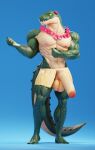  2022 3d_(artwork) abs anthro balls barefoot biceps big_balls big_muscles big_penis blue_background bottomwear claws clothed clothing connivingrat crocodile crocodilian crocodylid crossdressing digital_media_(artwork) feet flaccid flower flower_necklace flower_on_head genitals grass_skirt helm_(connivingrat) hi_res huge_balls huge_muscles huge_penis hula hula_dancer jewelry male muscular muscular_anthro muscular_male navel necklace nipples non-mammal_balls non-mammal_nipples obliques pecs penis plant plantigrade quads reptile saggy_balls scales scalie simple_background skirt smile solo standing teeth thick_penis topless topless_anthro topless_male 