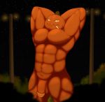  abs absurd_res anthro balls big_penis elemental_creature elemental_humanoid flaccid flora_fauna food fruit genitals halloween hi_res holidays humanoid humanoid_genitalia humanoid_penis looking_at_viewer male male/male muscular muscular_humanoid muscular_male night nude orange_body outside pecs penis plant plant_humanoid pumpkin shaded solo tongue tongue_out 