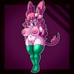  &lt;3 2022 absurd_res anthro areola big_breasts birthmark blue_sclera blush breasts clothing costume digital_media_(artwork) eeveelution eyewear fangs female fur generation_6_pokemon genitals glasses green_clothing green_legwear green_stockings hair halloween hi_res holidays huge_breasts imp javisylveon_(mintyspirit) legwear markings mintyspirit nerd nintendo nipples pink_areola pink_hair pink_nipples pokemon pokemon_(species) purple_tongue pussy red_eyewear red_glasses ribbons slightly_chubby solo stockings sylveon thick_thighs tongue video_games white_body white_eyes white_fur wide_hips 