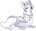  alexandra_(landsec) anthro breasts canid canine clothed clothing female fox fur juantriforce maid_uniform mammal sketch smile solo uniform 