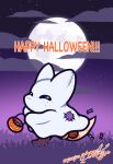  anthro candy canid canine chibi dessert food fox full_moon gingy_(gingy_k_fox) halloween halloween_costume hi_res holidays mammal moon text 