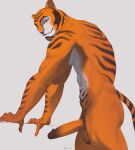  absurd_res anthro ekzonzz felid feline fur fur_markings genitals hi_res male mammal markings muscular muscular_anthro muscular_male pantherine penis riq_(rimba_racer) solo tiger 