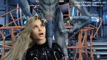  3d_(artwork) alien big_penis blonde_hair clothing digital_media_(artwork) female fira3dx forced genitals hair hi_res huge_penis human humanoid leather leather_clothing mammal monster penis peril scared science_fiction 