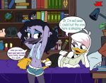  anatid anseriform anthro avian bird disney duck ducktales ducktales_(2017) duo female female/female humanoid hummingbird jk lena_(ducktales) violet_sabrewing 