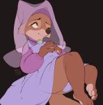  2022 absurd_res anthro brown_body brown_fur canid canine clothed clothing digital_media_(artwork) disney female fox fully_clothed fur hi_res maid_marian mammal one_eye_closed robin_hood_(disney) smile solo tohupo 