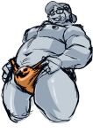  anthro belly biceps bulge clothing eyewear glasses hat headgear headwear hi_res lifewonders male mammal musclegut navel nipples pecs raozone solo straw_hat thong tokyo_afterschool_summoners underwear ursid video_games volos 