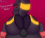  anthro butt clothing dialogue duo eeveelution euphorica female generation_2_pokemon glowing hi_res hot_dogging lingerie looking_back male male/female nintendo panties pawpads pokemon pokemon_(species) presenting presenting_hindquarters raised_tail shaking teasing umbreon underwear video_games 