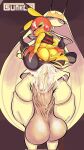  anthro anus balls big_balls big_butt big_penis black_eyes blue_eyes blush bodily_fluids bottomwear bra butt clothing cosplay_pikachu_(costume) cum cum_in_pussy cum_inside dipstick_ears dipstick_tail duo female female_penetrated generation_1_pokemon generation_7_pokemon genital_fluids genitals hi_res huge_balls huge_penis hyper hyper_balls hyper_genitalia hyper_penis larger_male looking_at_viewer looking_back male male/female male_penetrating male_penetrating_female markings mask multicolored_ears nintendo pants penetration penis pheromosa pikachu pikachu_libre pokemon pokemon_(species) sex size_difference size_play smaller_female smile sports_bra sports_mask sportswear standing standing_sex sunk00_(artist) tail_markings thick_thighs ultra_beast underwear vaginal vaginal_penetration video_games white_body wrestling_mask yellow_body 