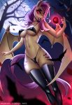  2022 ambient_bat anthro apple artist_name bat_pony bat_wings big_breasts bikini breasts chiropteran choker cleavage clothed clothing colored_nails cutie_mark detailed_background equid eyebrows eyelashes fangs female flutterbat_(mlp) fluttershy_(mlp) friendship_is_magic hair hasbro hi_res jewelry latex_legwear latex_stockings legs_together legwear long_hair looking_at_viewer magic magic_user mammal membrane_(anatomy) membranous_wings midriff moon my_little_pony nails navel necklace night outside pink_hair plant red_eyes sharp_nails skimpy sky solo swimwear teeth thigh_gap thigh_highs tongue tongue_out tree turtlessoul under_boob wings 