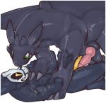  amber_eyes anthro balls black_body capcom claws dragon dreamworks duo erection feral flying_wyvern genitals goo_creature green_eyes hi_res how_to_train_your_dragon male membrane_(anatomy) membranous_wings monster_hunter nargacuga night_fury penis redishdragie scalie toe_claws toothless unit6 video_games western_dragon wings 