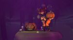  3d_(artwork) anthro big_breasts breasts clothing digital_media_(artwork) felid female fur hi_res humanoid in_heat_(game) jack-o&#039;-lantern mammal monsterbox pantherine sammy_(in_heat) smile solo source_filmmaker spider26 stripes tiger video_games 