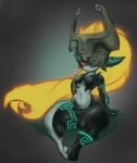  absurd_res armor ather_os breasts featureless_breasts female headgear helmet hi_res humanoid imp midna nintendo nude one_eye_obstructed prehensile_hair short_stack sitting solo the_legend_of_zelda thick_thighs twili twilight_princess video_games wide_hips 