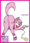  aeris_(vg_cats) alternate_form alternate_universe anthro bent_over biped breasts breath butt canid canine canis digital_drawing_(artwork) digital_media_(artwork) domestic_dog female fur game_console genitals green_eyes looking_back mammal nude panting pink_body pink_fur pussy reddragonkan solo tongue tongue_out vg_cats webcomic webcomic_character 
