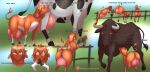  absurd_res bovid bovine cattle comic duo female feral hi_res male male/female mammal splashtf teats transformation udders 