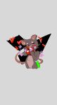  absurd_res anthro bow_accessory cherry ears_up female food fruit hearts_around_head hi_res licking mammal moan mouse murid murine plant riron_blep rodent simple_background solo tongue tongue_out young 