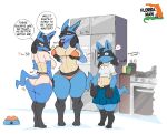  absurd_res anthro award big_breasts bikini blue_body blue_fur bottomwear breast_grab breasts canid canine clothing dominant feet female floridaman fox fur generation_4_pokemon group hand_on_breast hi_res hindpaw hotpants huge_breasts human humanoid interspecies jealous kitchen lucario male mammal muscular nintendo nipples nude paws petting petting_head pokemon pokemon_(species) pokemon_trainer pokephilia shorts simple_background size_difference submissive swimwear thick_thighs trophy uniform video_games white_background wide_hips 