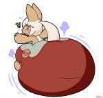  2021 air_inflation ambiguous_gender anthro bodily_fluids bottomwear brown_body brown_fur clothing clothing_inflation confusion fur goodheavansitsshulktime hair hi_res inflation lagomorph leporid long_ears made_in_abyss mammal motion_lines multicolored_body multicolored_fur nanachi narehate pants poof poofy rabbit raised_tail short_hair simple_background solo sweat sweatdrop teeth whiskers yellow_eyes 
