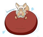  2021 air_inflation ambiguous_gender anthro bottomwear brown_body brown_fur clothing clothing_inflation confusion fur goodheavansitsshulktime hair hi_res hyper_inflation inflation lagomorph leporid long_ears made_in_abyss mammal multicolored_body multicolored_fur nanachi narehate pants poof poofy rabbit raised_tail short_hair simple_background solo teeth whiskers yellow_eyes 