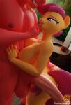  3d_(artwork) animal_genitalia animal_penis anthro anthrofied big_butt big_macintosh_(mlp) breasts butt digital_media_(artwork) equid equine equine_penis female friendship_is_magic genitals hasbro hi_res male male/female mammal my_little_pony nude penis scootaloo_(mlp) sfrogue 