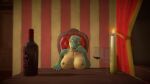  3d_(artwork) 3gub anthro areola big_breasts bottle breasts candle clothed clothing collar digital_media_(artwork) female green_areola green_arms green_body green_nipples hi_res lizard lizard_(petruz) looking_at_viewer nipples nude reptile scalie smile smiling_at_viewer solo tagme topless topless_female yellow_eyes 