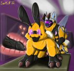  &lt;3 absurd_res all_fours anal anal_penetration antennae_(anatomy) anthro arthropod bee black_body black_fur bodily_fluids claws detailed detailed_background detailed_fur digital_media_(artwork) doggystyle duo erection from_behind_position fur genital_fluids genitals happy hectar_(soomir) hi_res hymenopteran insect internal machine male male/male male_penetrated male_penetrating male_penetrating_male markings open_mouth penetration penis precum protogen sex size_difference smile soomir tuft white_body white_fur wings yellow_body yellow_fur 