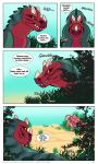  ankylosaurian ankylosaurid ankylosaurus carnivore ceratosaurid ceratosaurus comic dinosaur duo female feral herbivore hi_res male male/female mieno ornithischian predator/prey reptile scalie theropod thyreophoran 