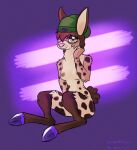  absurd_res anthro beanie brown_nipples camelid clothing female hat headgear headwear hi_res hooves mammal muffinlicious nipples nude pose solo suggestive suggestive_pose 