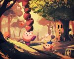  :o arms_up artist_name balancing bandana bandana_waddle_dee batamon big_chip_(kirby) blue_bandana blush blush_stickers box bug capiller_(kirby) chip_(kirby) como_(kirby) day flower food forest fox fruit glunk_(kirby) grass highres kirby kirby&#039;s_dream_land_3 kirby_(series) nature no_humans open_mouth outdoors polof rabbit red_footwear running scarfy shadow spider star_(symbol) suyasuyabi tree twitter_username v-shaped_eyes whispy_woods wide-eyed 
