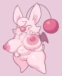  anthro bat_wings big_breasts breasts fangs female final_fantasy fluffy genitals mammal membrane_(anatomy) membranous_wings moogle plump_labia pussy short_stack solo square_enix thick_thighs video_games vymbiosis wings 